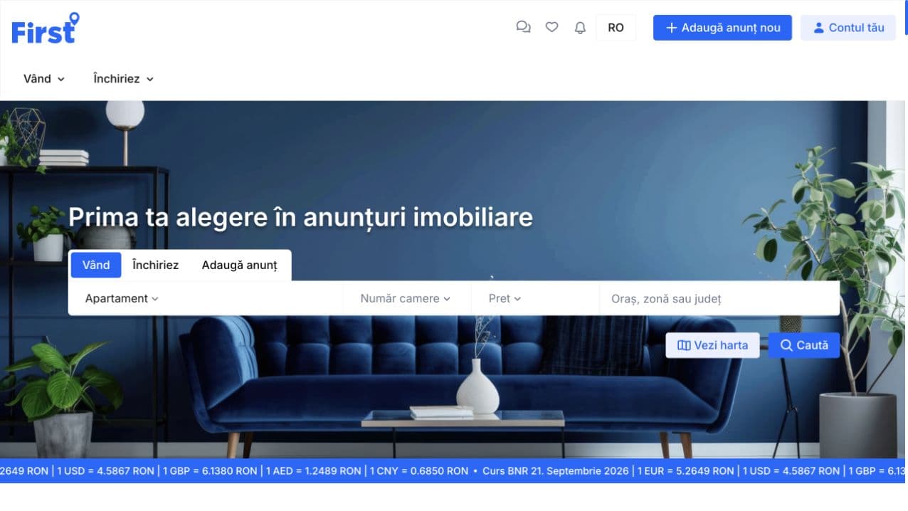 First.ro website homepage